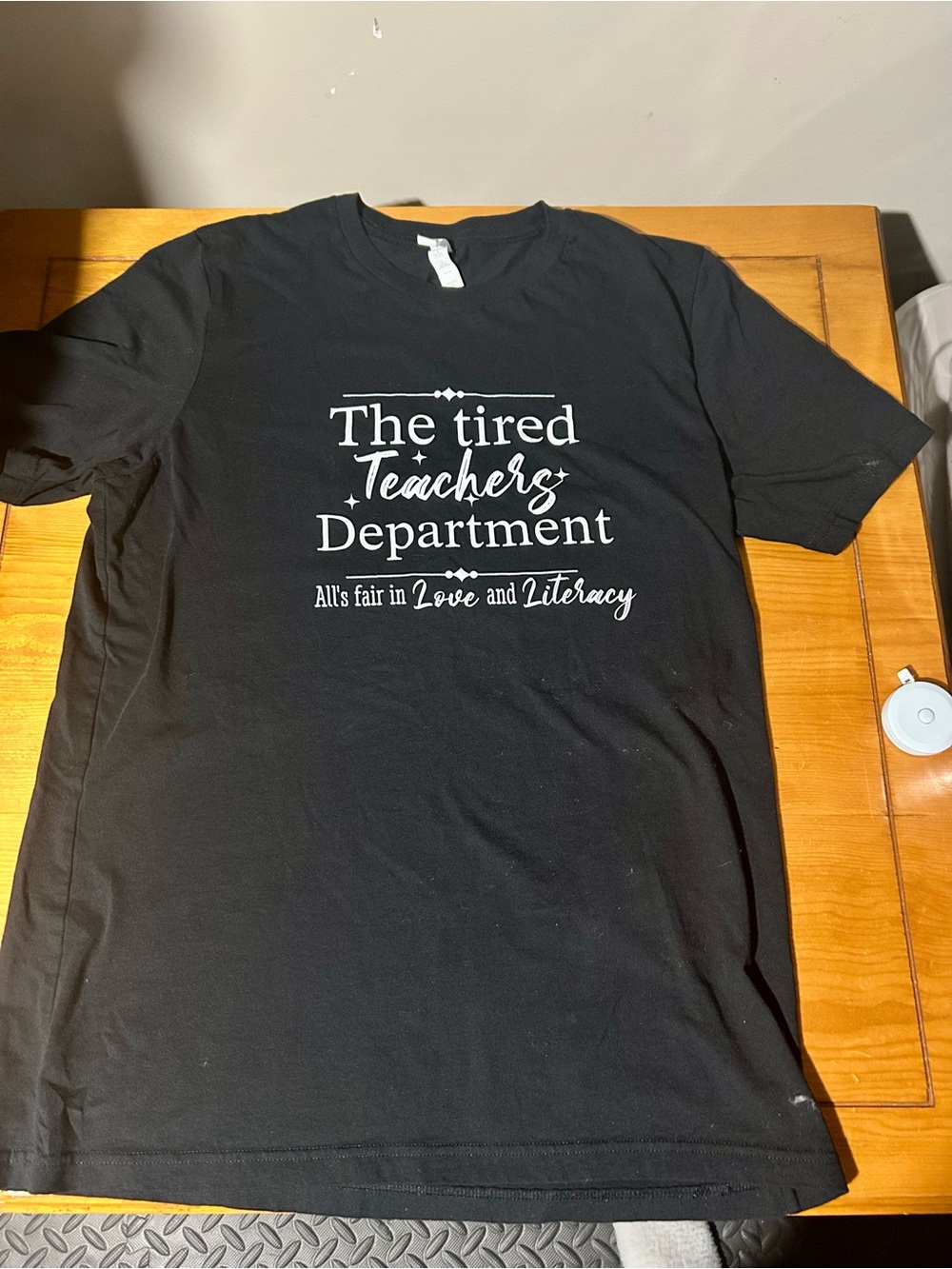 Taylor Swift Black Graphic Short Sleeve Tee - 'The Tired Teachers Department'